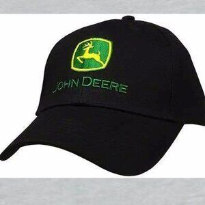 John Deere Black Adjustable Hat